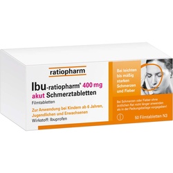 Ibu-Ratiopharm 400 mg akut Schmerztbl.Filmtabl. 50 St
