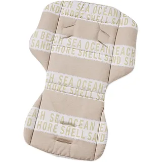 Gesslein Loop 620, Sitzauflage Kinderwagen & Buggy, universel, Wendeeinlage für Sommer & Winter, Tencel atmungsaktiv |beige/grün