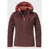 Schöffel Damen Aurora Fleece Hoodie Jacke (Größe XL, rot)