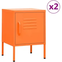 vidaXL Nachtschrank 2 Stk. 35 x 35 x 51 cm Orange