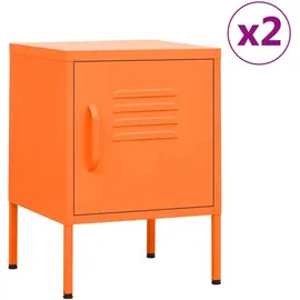 vidaXL Nachtschrank 2 Stk. 35 x 35 x 51 cm Orange