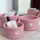 Intirilife Aufbewahrungskorb Set 3-teilig 24 x 14 x 12,5 cm Rosa
