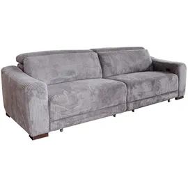 KAWOLA Sofa KIANA anthrazit Cord Relaxfunktion