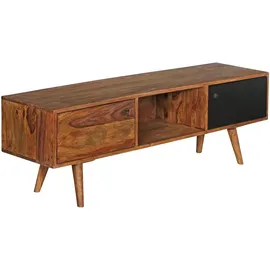 KADIMA DESIGN SAVIO TV-Lowboard onesize Schwarz Massivholz