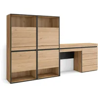 SKRAUT HOME Schuhschrank, Raumsparschrank, 247x35x145 cm, Schlafzimmer, Kommode, Schminktisch,