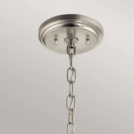 Elstead Lighting Kronleuchter Hängelampe Deckenleuchte Pendellampe Stahl Glas Grau D 61,1 cm