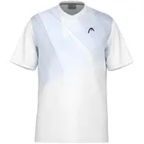 Head Racket Topspin Kurzarm-t-shirt - White / Navy - L