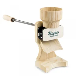 Waldner Flocker 180g - Manuelle Flockenquetsche aus Eschenholz mit Edelstahlwalzen