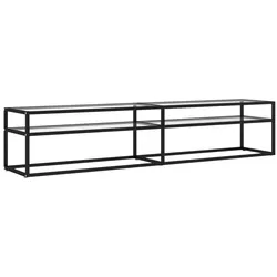 vidaXL TV-Schrank Transparent 200x40x40,5 cm Hartglas