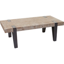 Couchtisch HWC-A15b, Wohnzimmertisch, Tanne Holz rustikal massiv MVG-zertifiziert 40x120x60cm