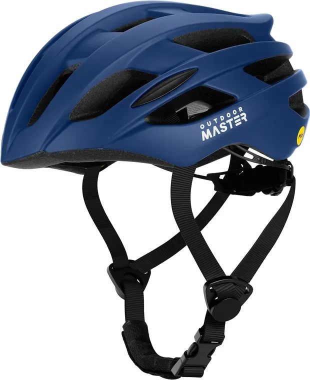 OutdoorMaster Erwachsene MIPS Rennradhelm Blau Größe L