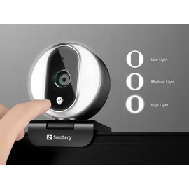 Sandberg USB Webcam Pro Silber/Weiß