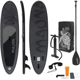 ECD Germany SUP Board Stand Up Paddle Board 308 x 78 x 10 cm schwarz