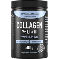 EXVital Collagen Pulver, Bioaktives Kollagen Typ 1, 2 & 3