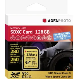 AgfaPhoto SDXC 128GB Class 10 UHS-II V90