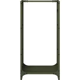 vidaXL Kaminholzregal Kaltgewalzter Stahl 40 x 30 x 80 cm Olivgrün