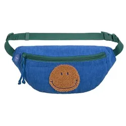 LÄSSIG Mini Bauchtasche Cord Little Gang - Smile, Blau