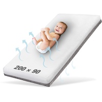 Ehrenkind® Kindermatratze Royal | Baby Matratze 90x200 | Babymatratze 90x200 mit innovativem 3D Mesh und Hygiene Tencel Bezug wasserdicht + luftdurchlässig