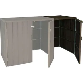 MCW Mülltonnenbox J28 79 x 117 x 105 cm braun