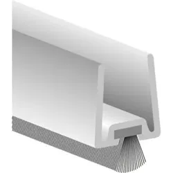ELLEN Glastürprofil GDP m. weich. PP-bürste Alu silber, L2250, TS 12