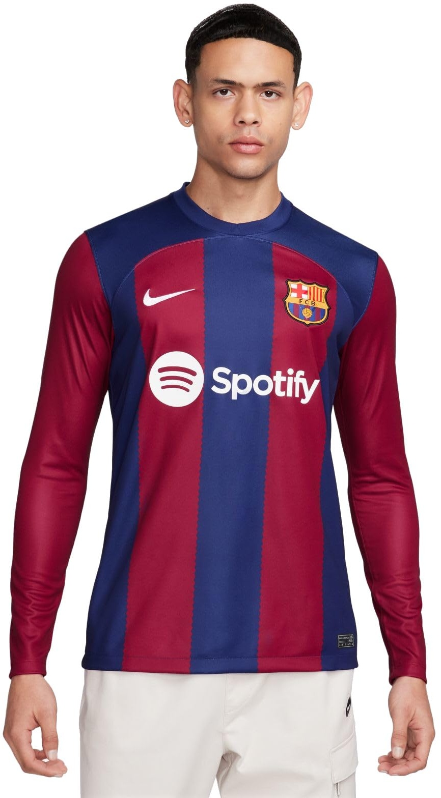 Barcelona FC DX2636-456 FCB M NK DF STAD JSY LS HM T-Shirt Herren DEEP ROYAL Blue/Noble RED/White Größe XL