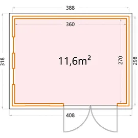 Telluria Luminato 3930 4,08 x 3,18 m Lichtgrau