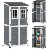 Outsunny Geräteschrank 0,55 x 1,1 x 1,17 m natur