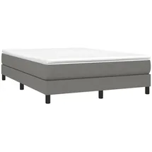 vidaXL Boxspringbett mit Matratze Dunkelgrau 160x200 cm Stoff