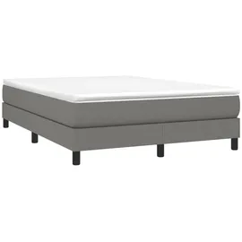 vidaXL Boxspringbett mit Matratze Dunkelgrau 160x200 cm Stoff