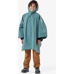 Poncho Regencape Wandern Kinder von 1.26 bis 1.56 m 10 L blaugrün aschgrün No Size