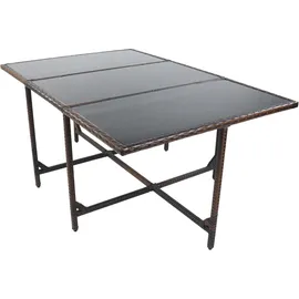 VCM Raloso Gartentisch 170 x 110 x 75 cm Braun