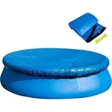 winddicht 366CM Rund Poolabdeckung Blau, Winddicht,