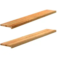 vidaXL Fensterbänke 2 Stk. Hellbraun 160x30x2 cm Massivholz Eiche