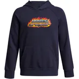 Under Armour Kinder Pullover Rival Flc Flamin Wdmrk 6003781-403 149-160 - Washed Navy - 149-160
