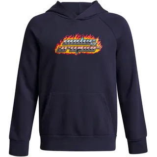 Under Armour Kinder Pullover Rival Flc Flamin Wdmrk 6003781-403 149-160 - Washed Navy - 149-160