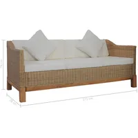 vidaXL 3-Sitzer-Sofa natur