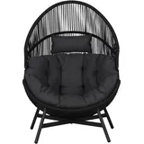 VCM Garten Sessel Polyester 0 x 0 x 0 cm Schwarz/Grau