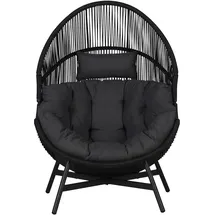 VCM Garten Sessel Polyester 0 x 0 x 0 cm Schwarz/Grau