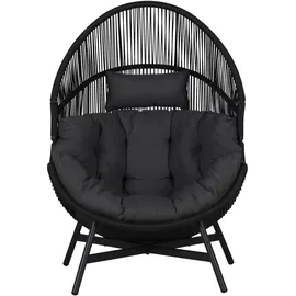 VCM Garten Sessel Polyester 0 x 0 x 0 cm Schwarz/Grau