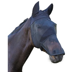 Fliegenmaske für Pferde und Ponys mit Nüstern- und Ohrenschutz, Pony (Gr.1)