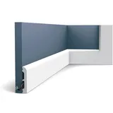 Orac Eckleiste Duropolymer SX183 Axxent Cascade Sockelleiste Wandleiste Zierleiste Modernes Design Weiß