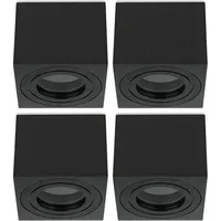 Sweet Led 4er Set flach schwarz Aluminium