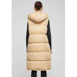 URBAN CLASSICS Long Hooded Puffer Weste Union Beige M