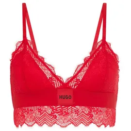 Hugo BH mit Spitzenbesatz Modell 'TRIANGLE RL LACE', Rot, XL