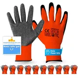 toolmate® Arbeitshandschuh-Set 10x Paar Premium Handschuhe EN388 - Gartenhandschuhe rot (Packung, 10-St., 10 Paar Arbeitshandschuhe) Atmungsaktiv rot M/L