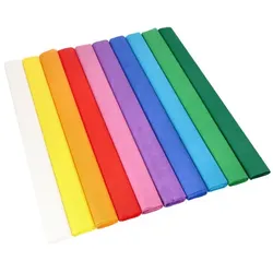 100 Krepp-Papier 2,5 m x 50 cm farbig sortiert wasserfest