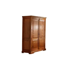 MASSIVMOEBEL24.DE Kleiderschrank Akazie 140 x 200 x 65 cm Honig
