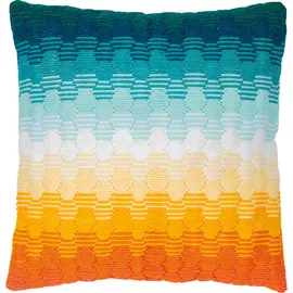 Vervaco Langstich Stickkissen Gradient, Zählmuster, 40x40cm
