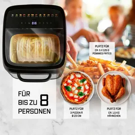 GOURMETmaxx Heißluftfritteuse GOURMETmaxx 12,5 l schwarz