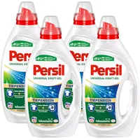 Persil Universal Kraft-Gel Flüssigwaschmittel für weiße & helle Wäsche, 4x 20 WL